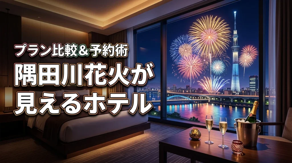 【最新】隅田川花火大会2026がホテルで見えるプランを比較！確実な予約術