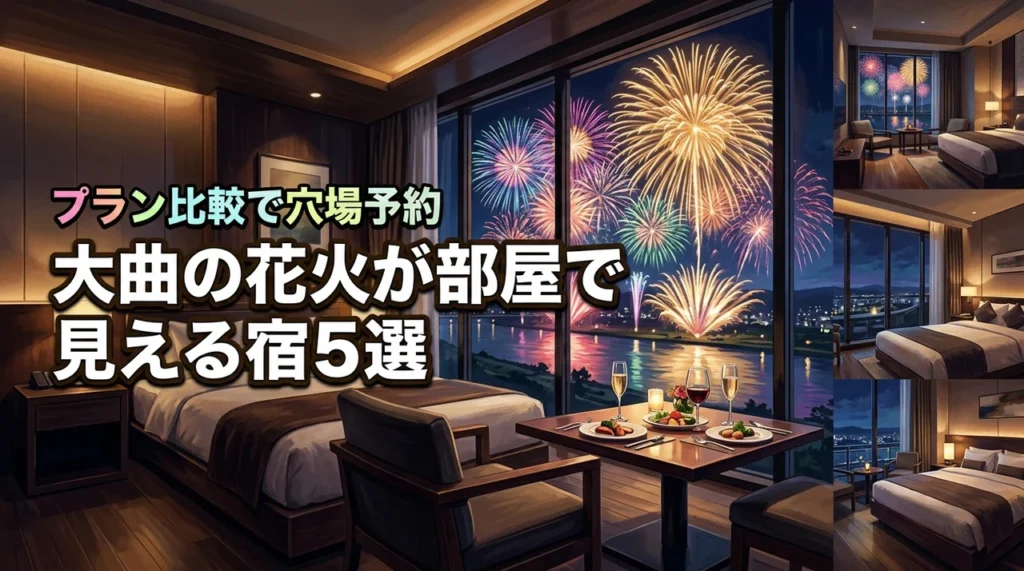大曲花火大会2026を部屋から見えるホテル5選！プラン比較で穴場を確実に予約