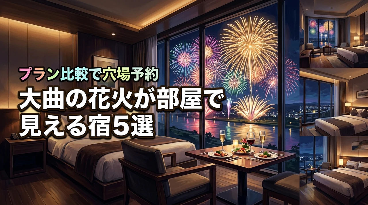 大曲花火大会2026を部屋から見えるホテル5選!プラン比較で穴場を確実に予約